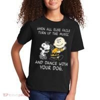 When All Else Fails Turn Up The Music & Dance With Your Dog Kids T-Shirt thumb 2