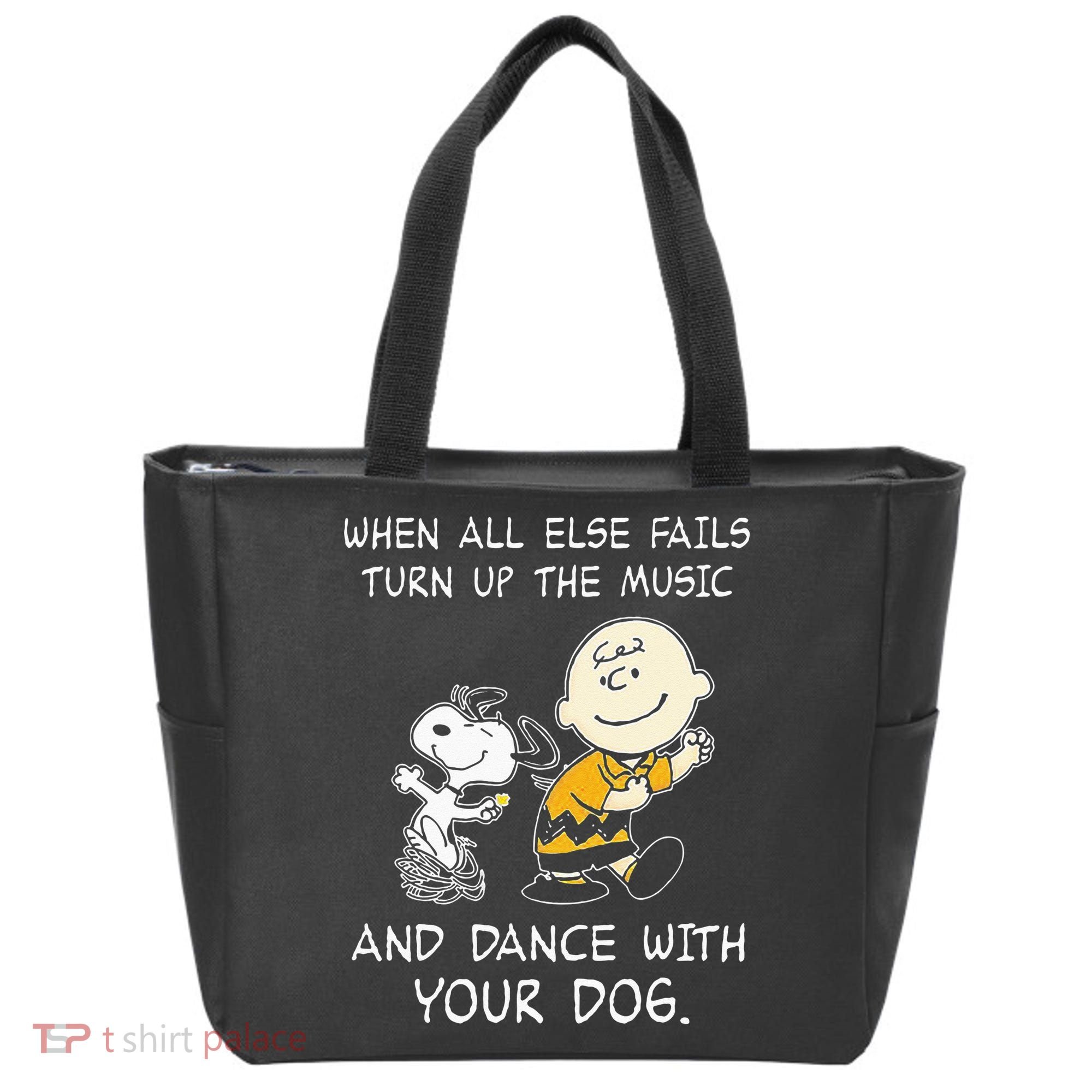 When All Else Fails Turn Up The Music & Dance With Your Dog Tote Bag