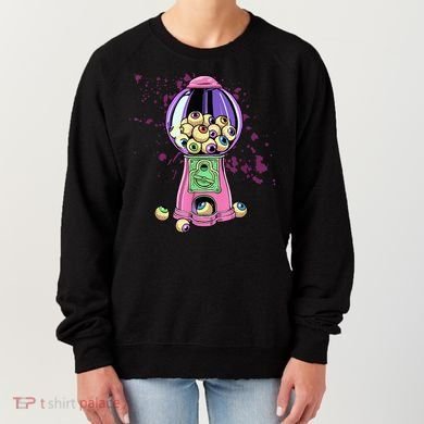 Weirdcore Aesthetic Eyeball Bubble Gumball Machine Halloween Women's Sweatshirt