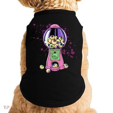 Weirdcore Aesthetic Eyeball Bubble Gumball Machine Halloween Doggie Tank