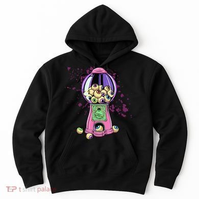 Weirdcore Aesthetic Eyeball Bubble Gumball Machine Halloween Hoodie