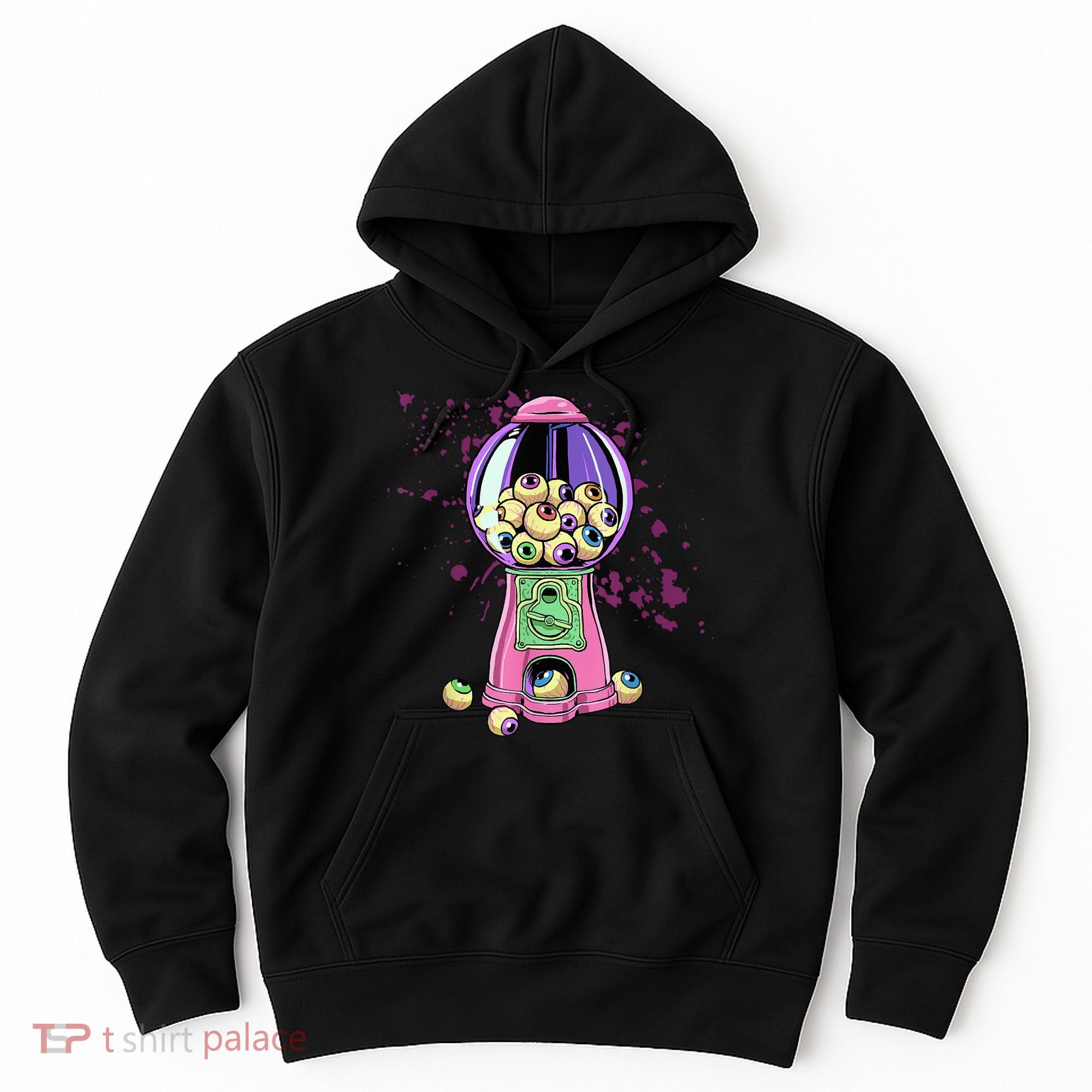 Weirdcore Aesthetic Eyeball Bubble Gumball Machine Halloween Hoodie