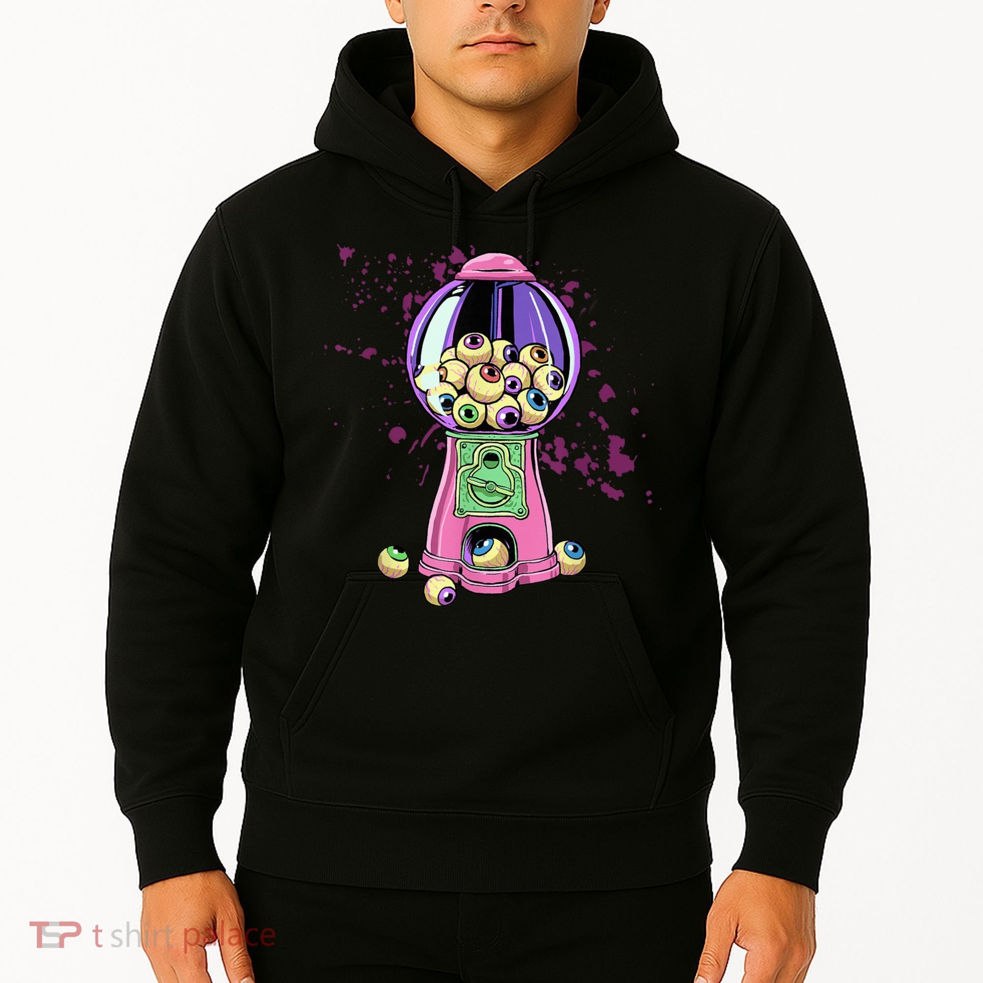 Weirdcore Aesthetic Eyeball Bubble Gumball Machine Halloween Hoodie