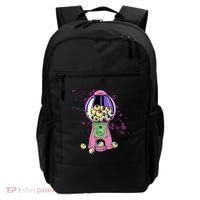 Weirdcore Aesthetic Eyeball Bubble Gumball Machine Halloween Backpack thumb 0