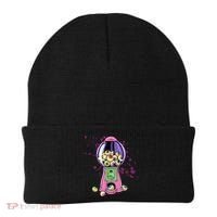 Weirdcore Aesthetic Eyeball Bubble Gumball Machine Halloween Beanie thumb 0