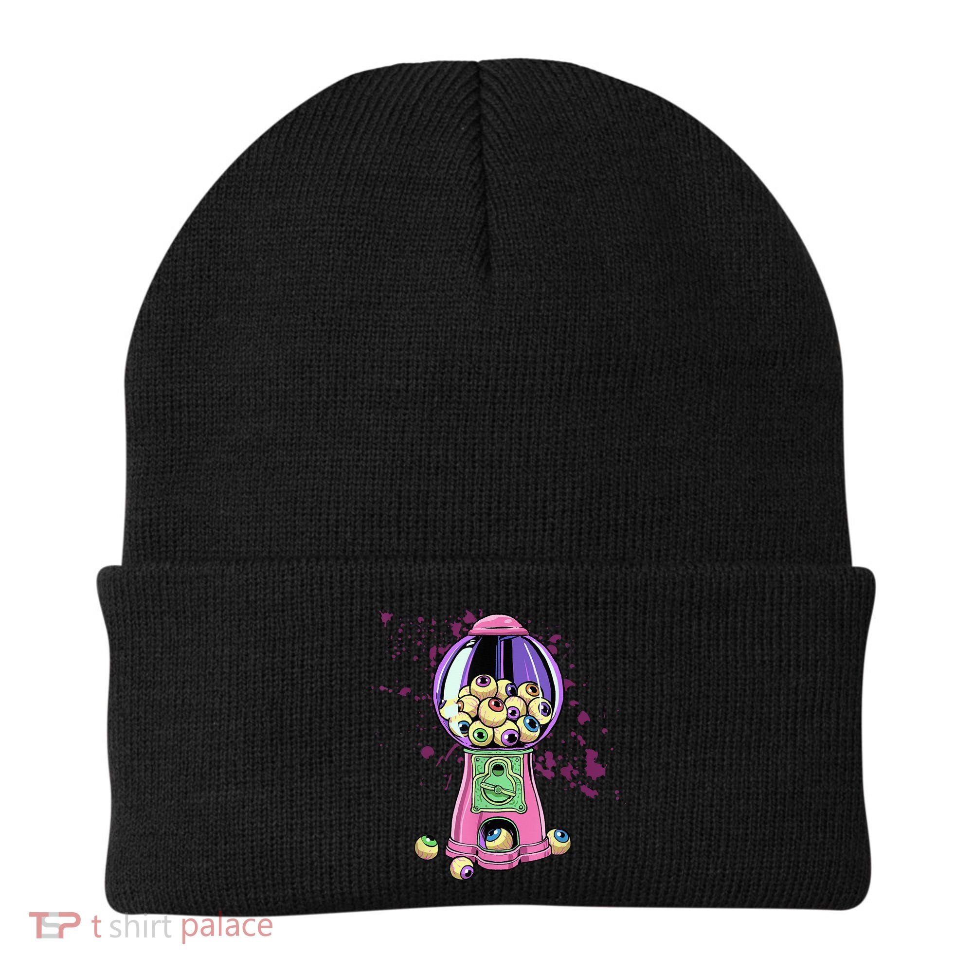 Weirdcore Aesthetic Eyeball Bubble Gumball Machine Halloween Beanie