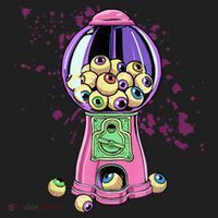Weirdcore Aesthetic Eyeball Bubble Gumball Machine Halloween Beanie thumb 2