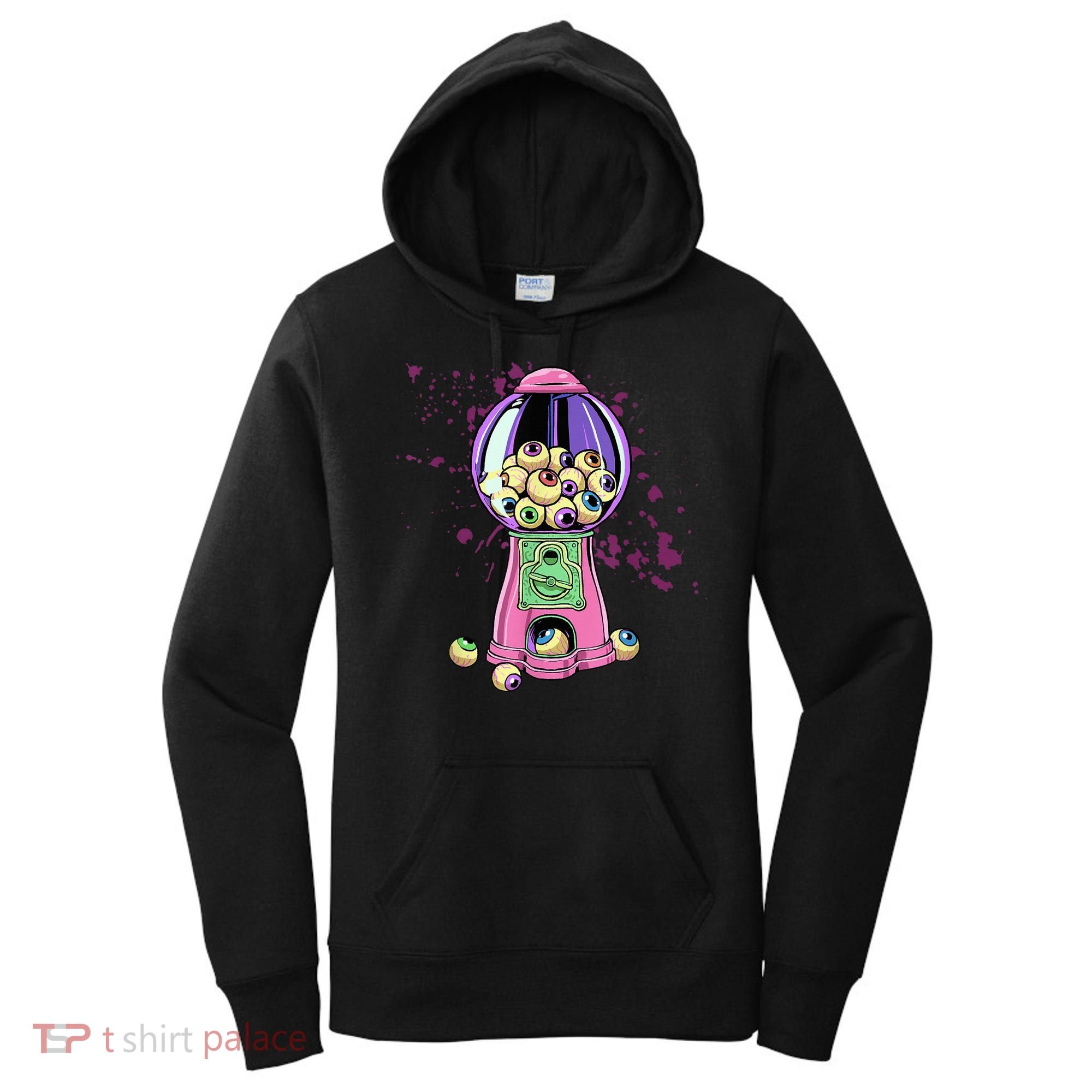 Weirdcore Aesthetic Eyeball Bubble Gumball Machine Halloween Women's Hoodie