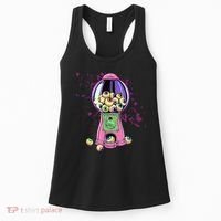 Weirdcore Aesthetic Eyeball Bubble Gumball Machine Halloween Women's Tank Top thumb 0