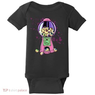 Weirdcore Aesthetic Eyeball Bubble Gumball Machine Halloween Baby Bodysuit