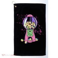 Weirdcore Aesthetic Eyeball Bubble Gumball Machine Halloween Golf Towel thumb 0