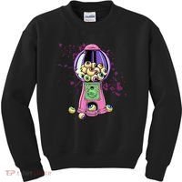 Weirdcore Aesthetic Eyeball Bubble Gumball Machine Halloween Kids Sweatshirt thumb 0
