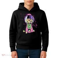 Weirdcore Aesthetic Eyeball Bubble Gumball Machine Halloween Kids Hoodie thumb 4