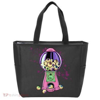 Weirdcore Aesthetic Eyeball Bubble Gumball Machine Halloween Tote Bag