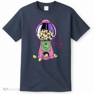 Weirdcore Aesthetic Eyeball Bubble Gumball Machine Halloween T-Shirt