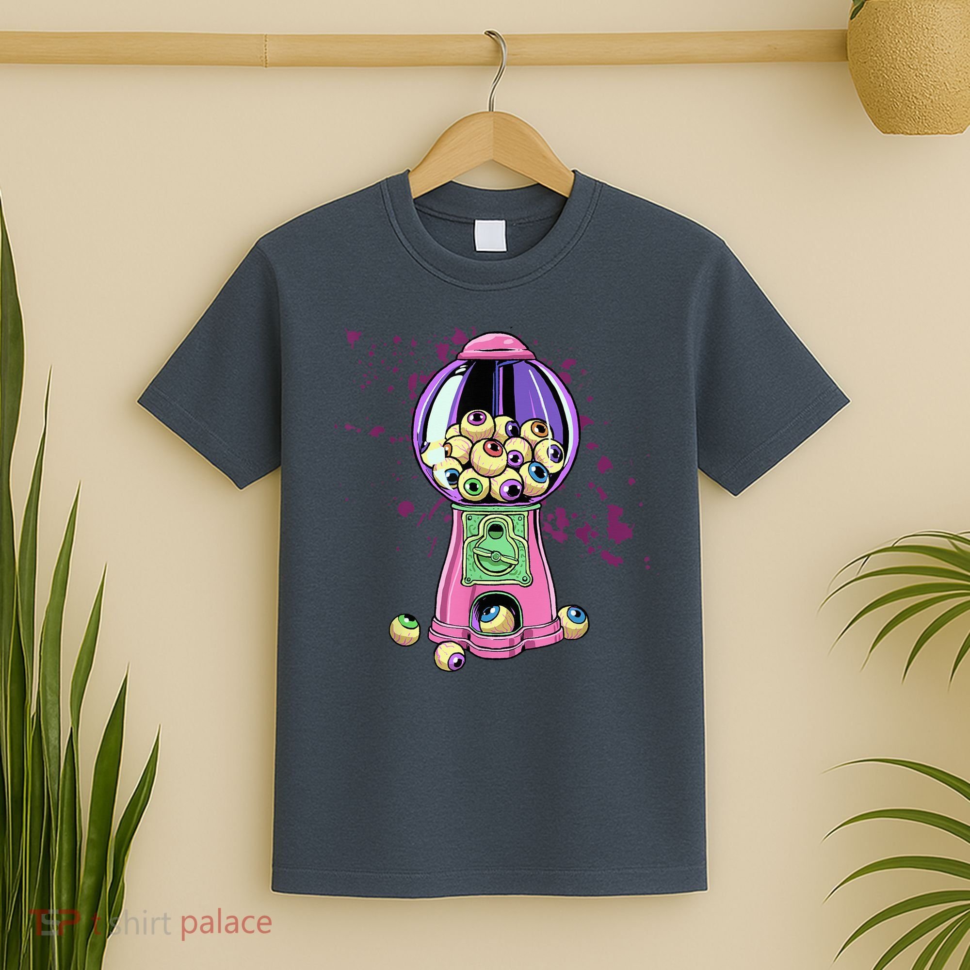 Weirdcore Aesthetic Eyeball Bubble Gumball Machine Halloween T-Shirt