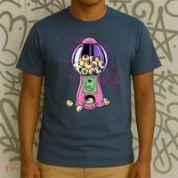 Weirdcore Aesthetic Eyeball Bubble Gumball Machine Halloween T-Shirt thumb 3