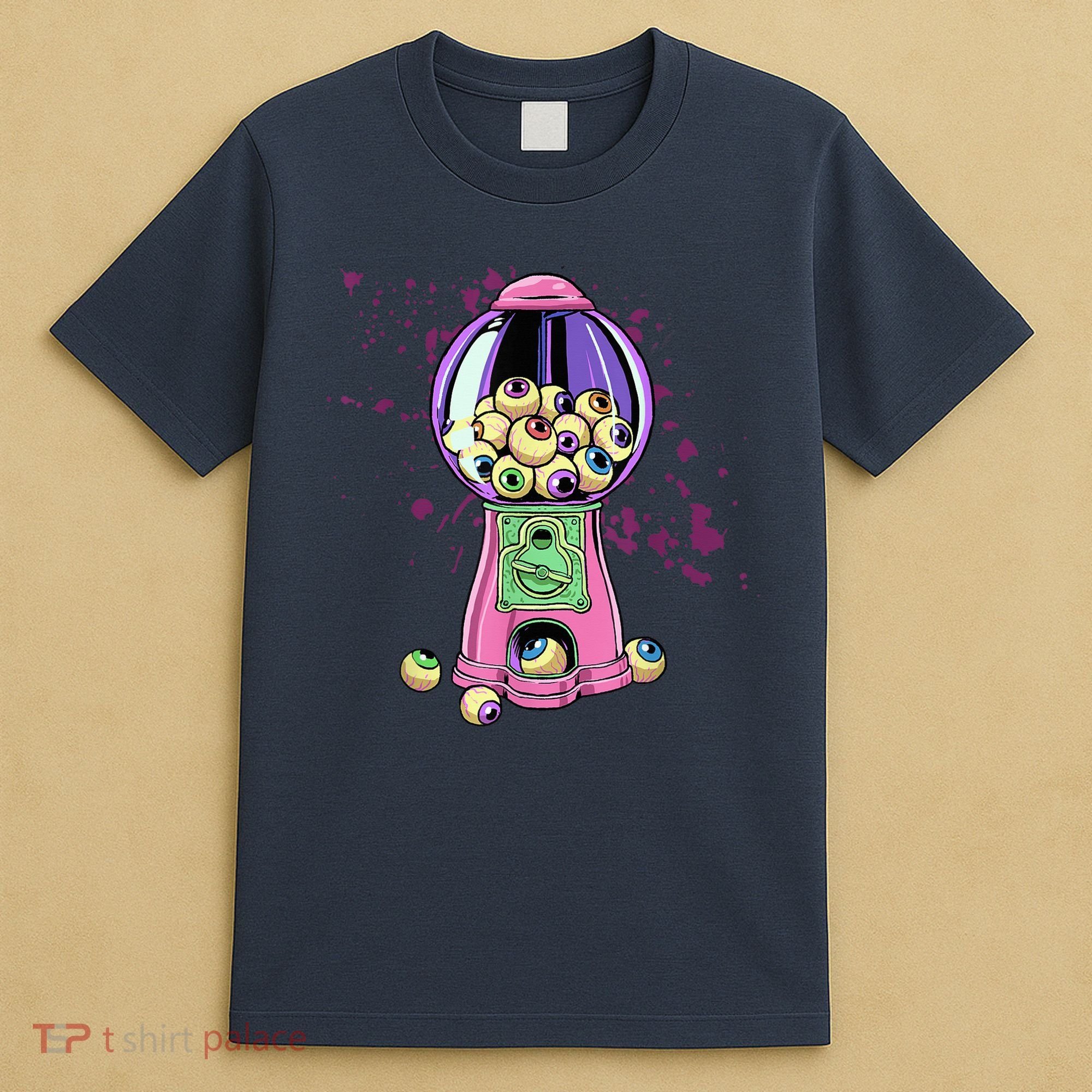 Weirdcore Aesthetic Eyeball Bubble Gumball Machine Halloween T-Shirt