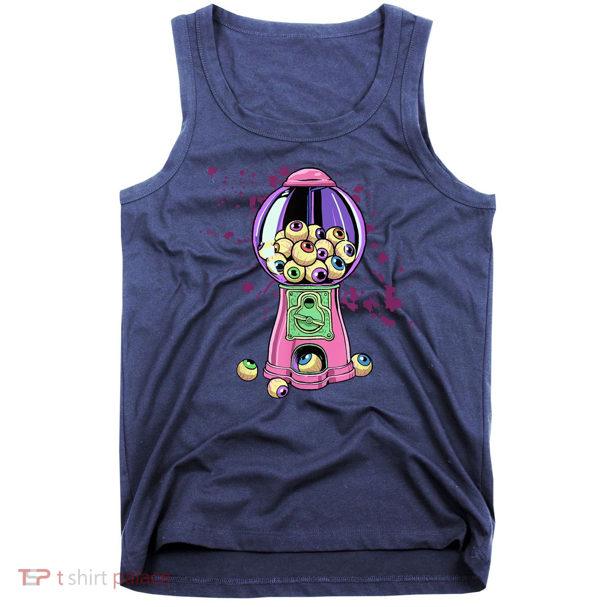 Weirdcore Aesthetic Eyeball Bubble Gumball Machine Halloween Tank Top