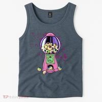 Weirdcore Aesthetic Eyeball Bubble Gumball Machine Halloween Tank Top thumb 2
