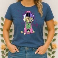 Weirdcore Aesthetic Eyeball Bubble Gumball Machine Halloween Women's T-Shirt thumb 2