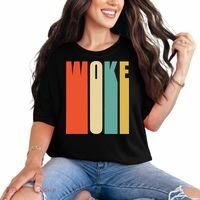 Woke Af Extremely Woke In Retro 60s Style Comfort Colors T-Shirt thumb 0