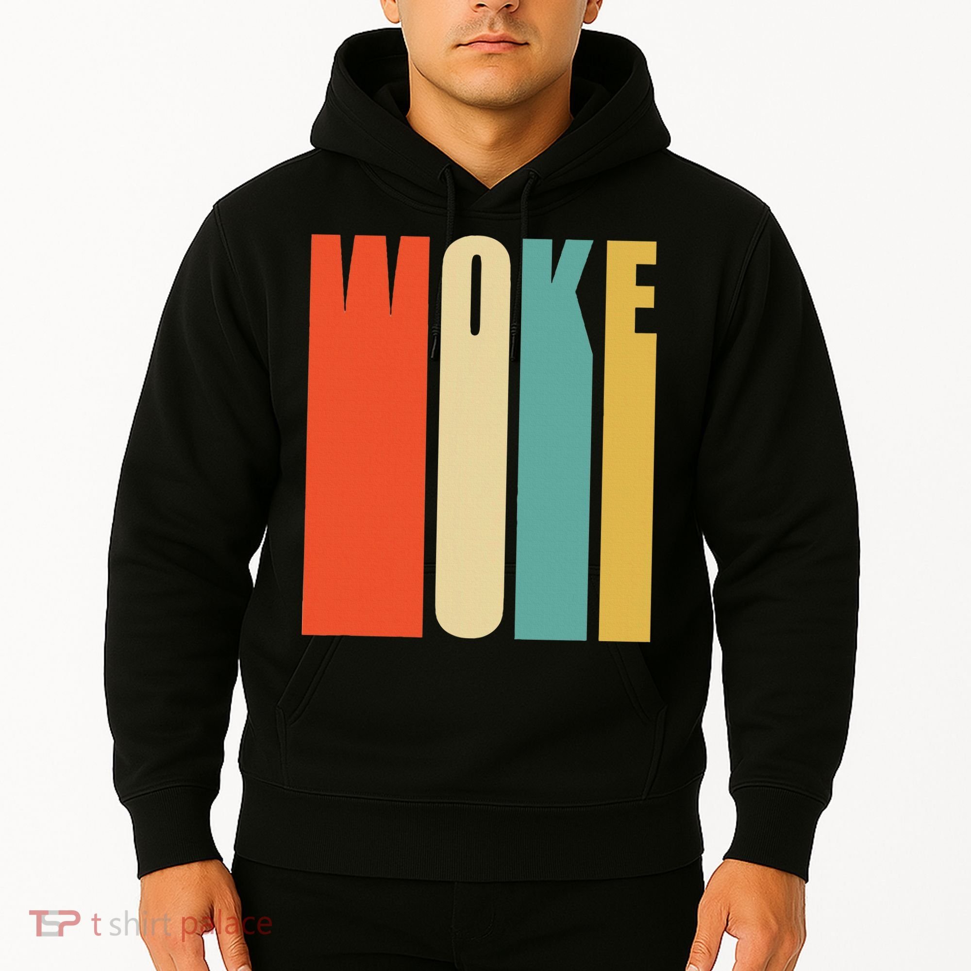 Woke Af Extremely Woke In Retro 60s Style Hoodie