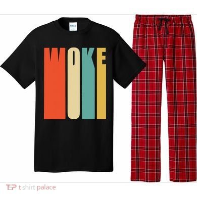 Woke Af Extremely Woke In Retro 60s Style Pajama Set