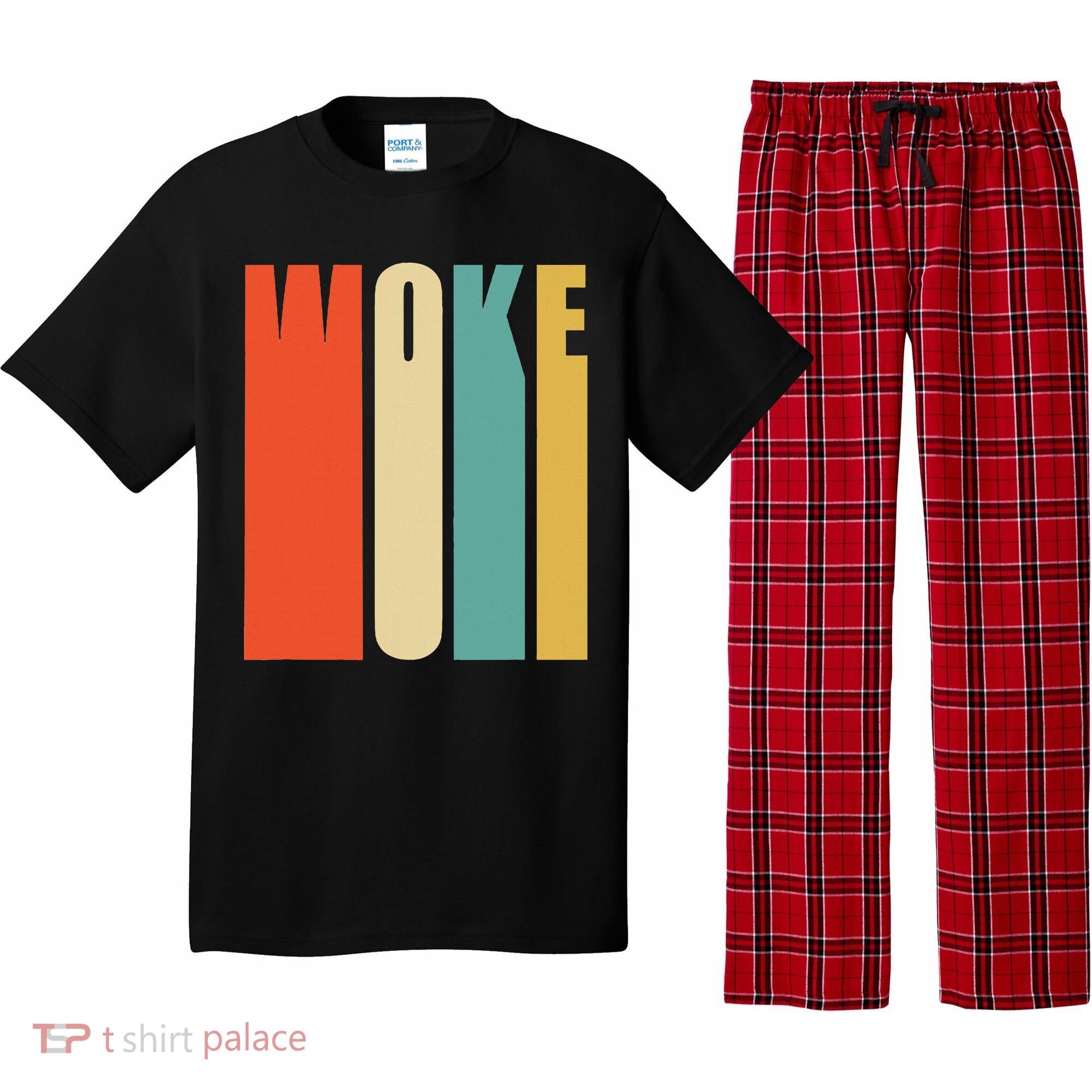 Woke Af Extremely Woke In Retro 60s Style Pajama Set