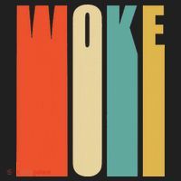 Woke Af Extremely Woke In Retro 60s Style Crop Fleece Hoodie thumb 2