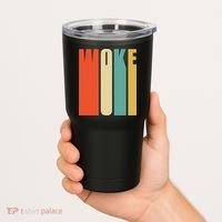 Woke Af Extremely Woke In Retro 60s Style Tumbler thumb 2