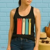 Woke Af Extremely Woke In Retro 60s Style Women's Tank Top thumb 2