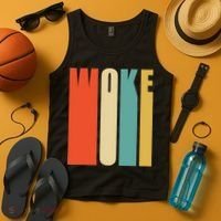Woke Af Extremely Woke In Retro 60s Style Tank Top thumb 4