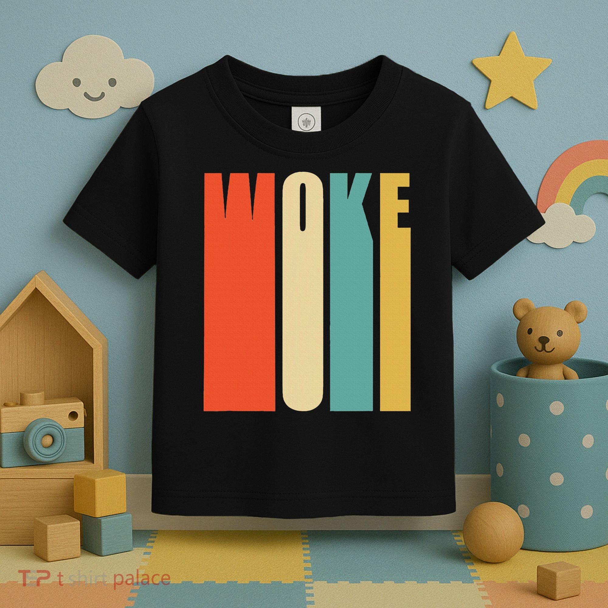 Woke Af Extremely Woke In Retro 60s Style Toddler T-Shirt