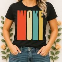 Woke Af Extremely Woke In Retro 60s Style Women's T-Shirt thumb 2