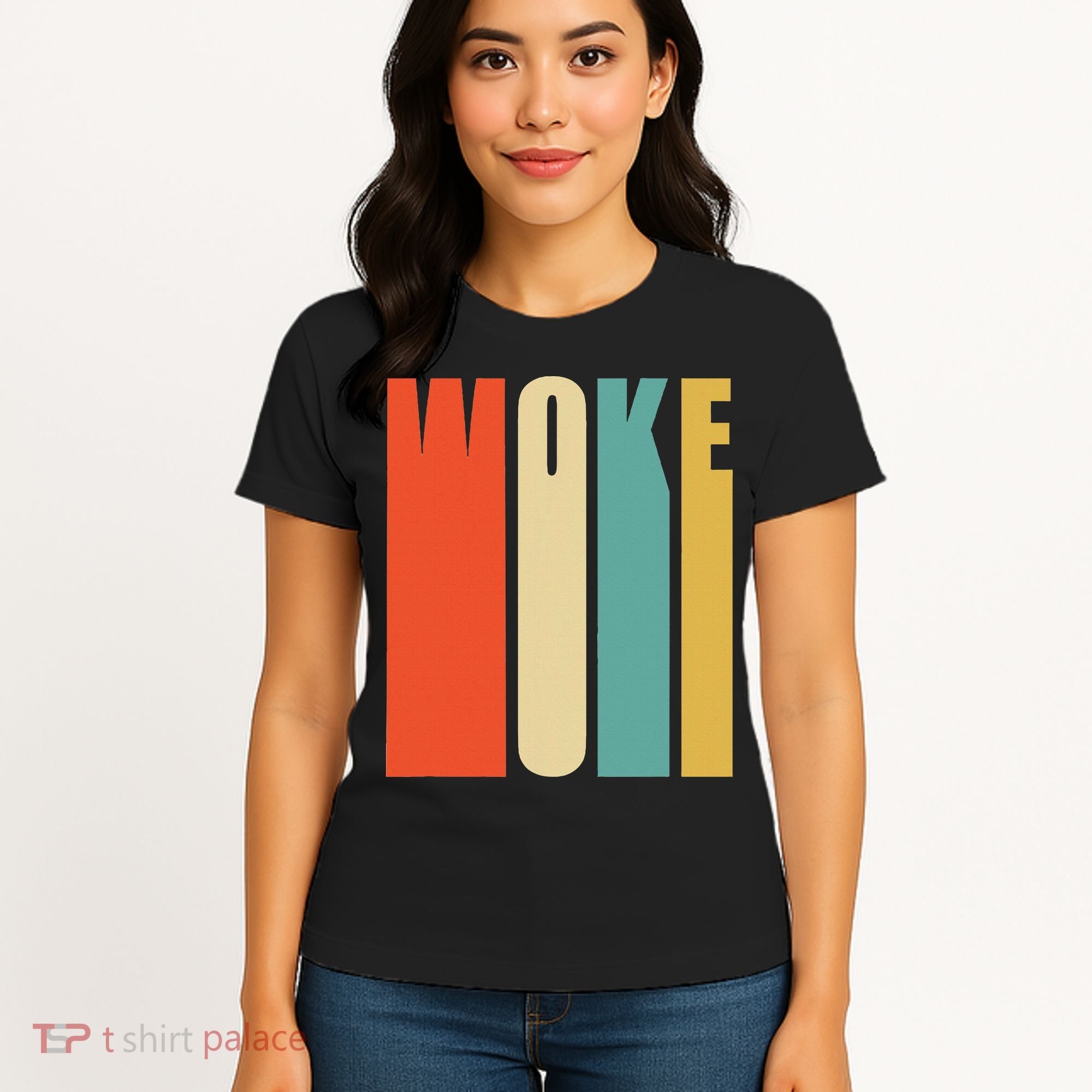 Woke Af Extremely Woke In Retro 60s Style Women's T-Shirt