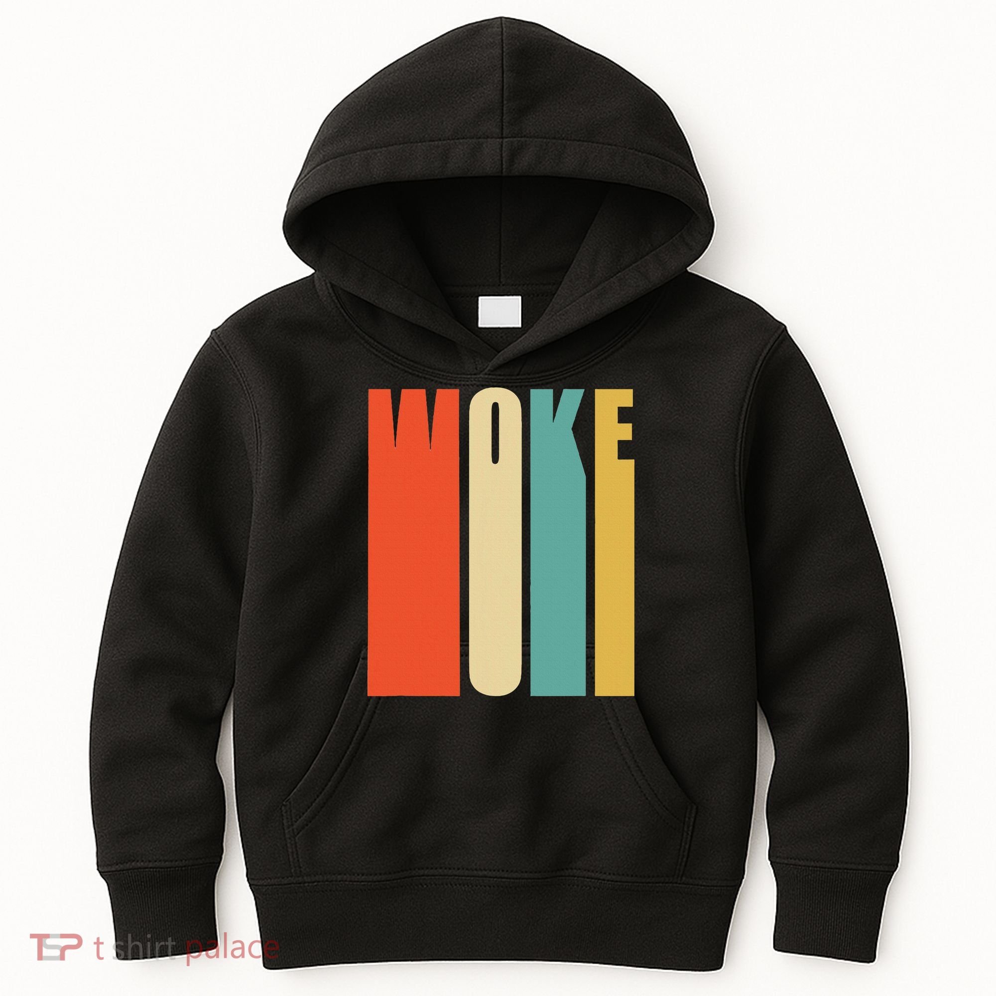 Woke Af Extremely Woke In Retro 60s Style Kids Hoodie