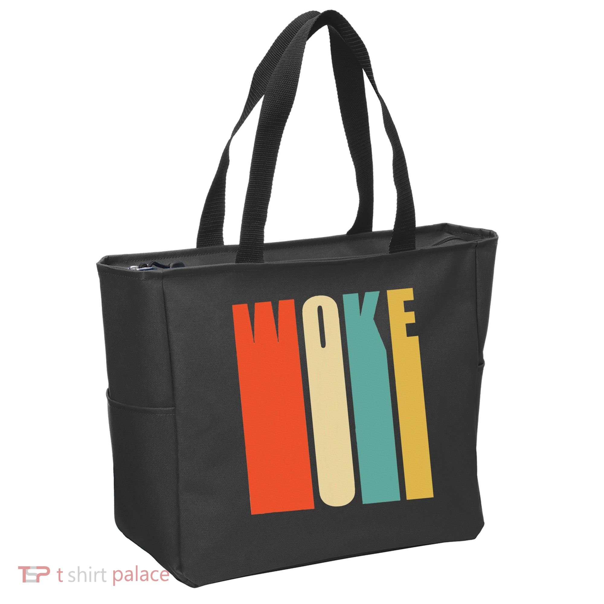 Woke Af Extremely Woke In Retro 60s Style Tote Bag