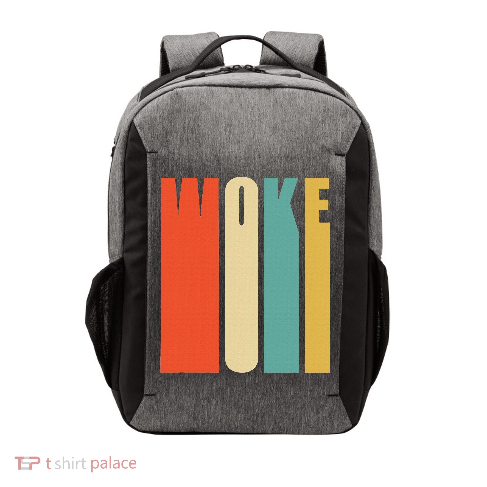 Woke Af Extremely Woke In Retro 60s Style Vector Backpack