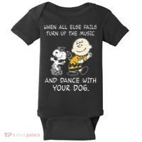 When All Else Fails Turn Up The Music & Dance With Your Dog Baby Bodysuit thumb 0