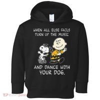 When All Else Fails Turn Up The Music & Dance With Your Dog Toddler Hoodie thumb 0