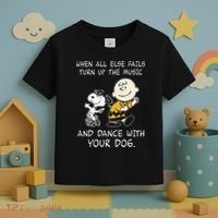 When All Else Fails Turn Up The Music & Dance With Your Dog Toddler T-Shirt thumb 3