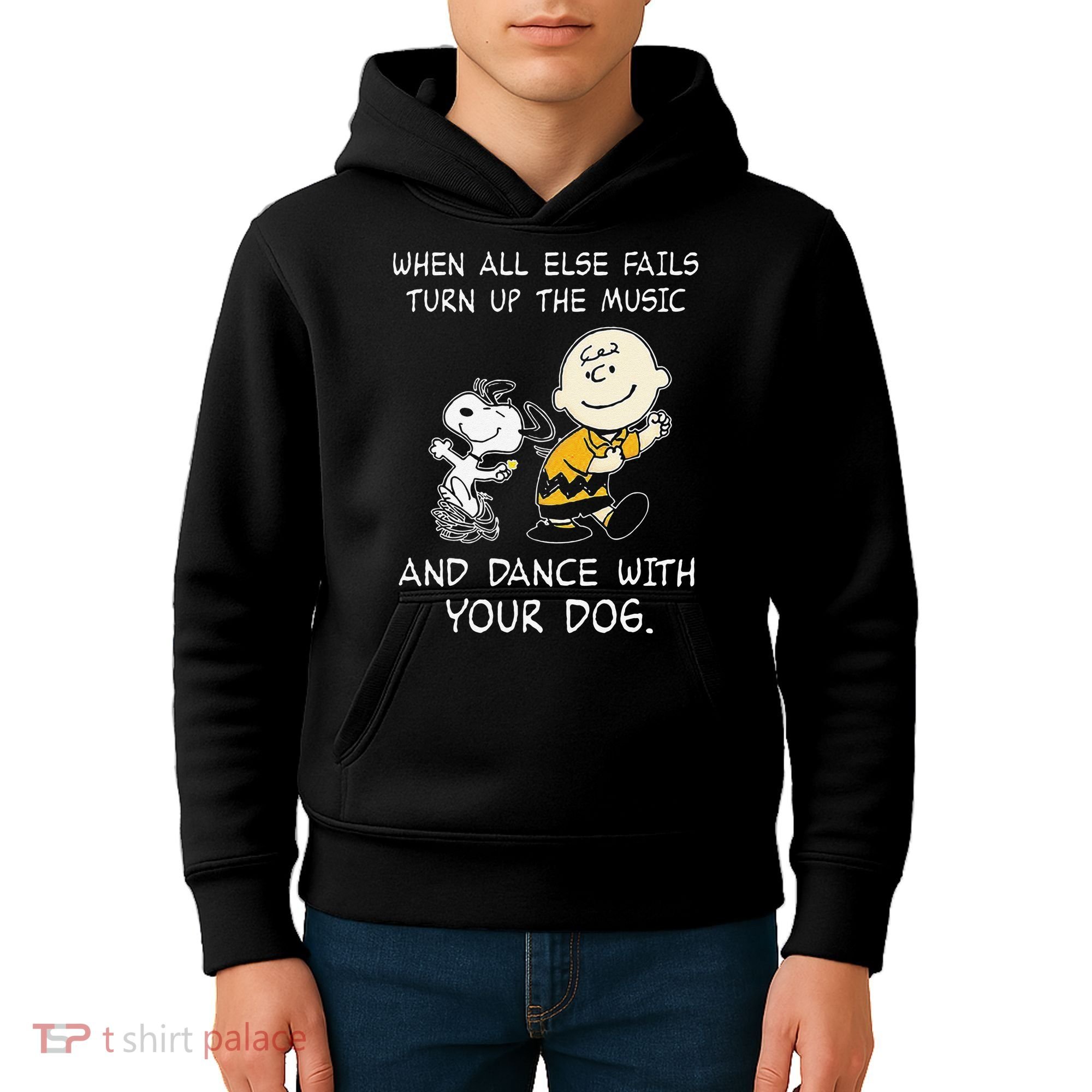 When All Else Fails Turn Up The Music & Dance With Your Dog Kids Hoodie