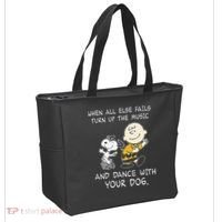 When All Else Fails Turn Up The Music & Dance With Your Dog Tote Bag thumb 2