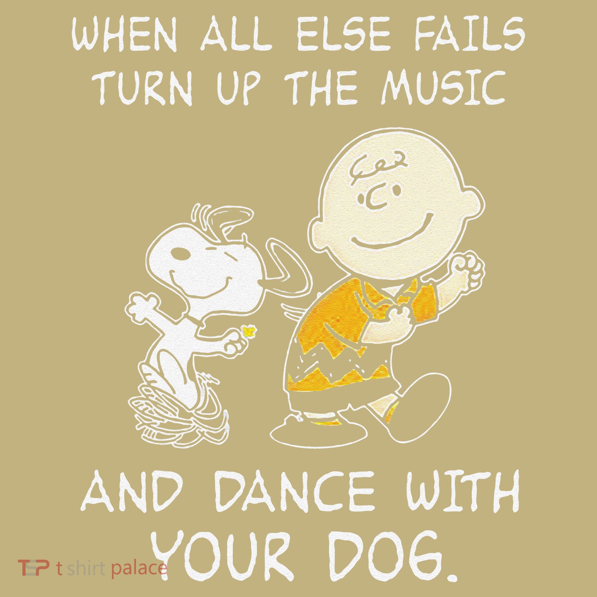 When All Else Fails Turn Up The Music & Dance With Your Dog Kids T-Shirt