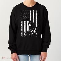Welder American Flag Welding Gift Usa Distressed Helmet Women's Sweatshirt thumb 0