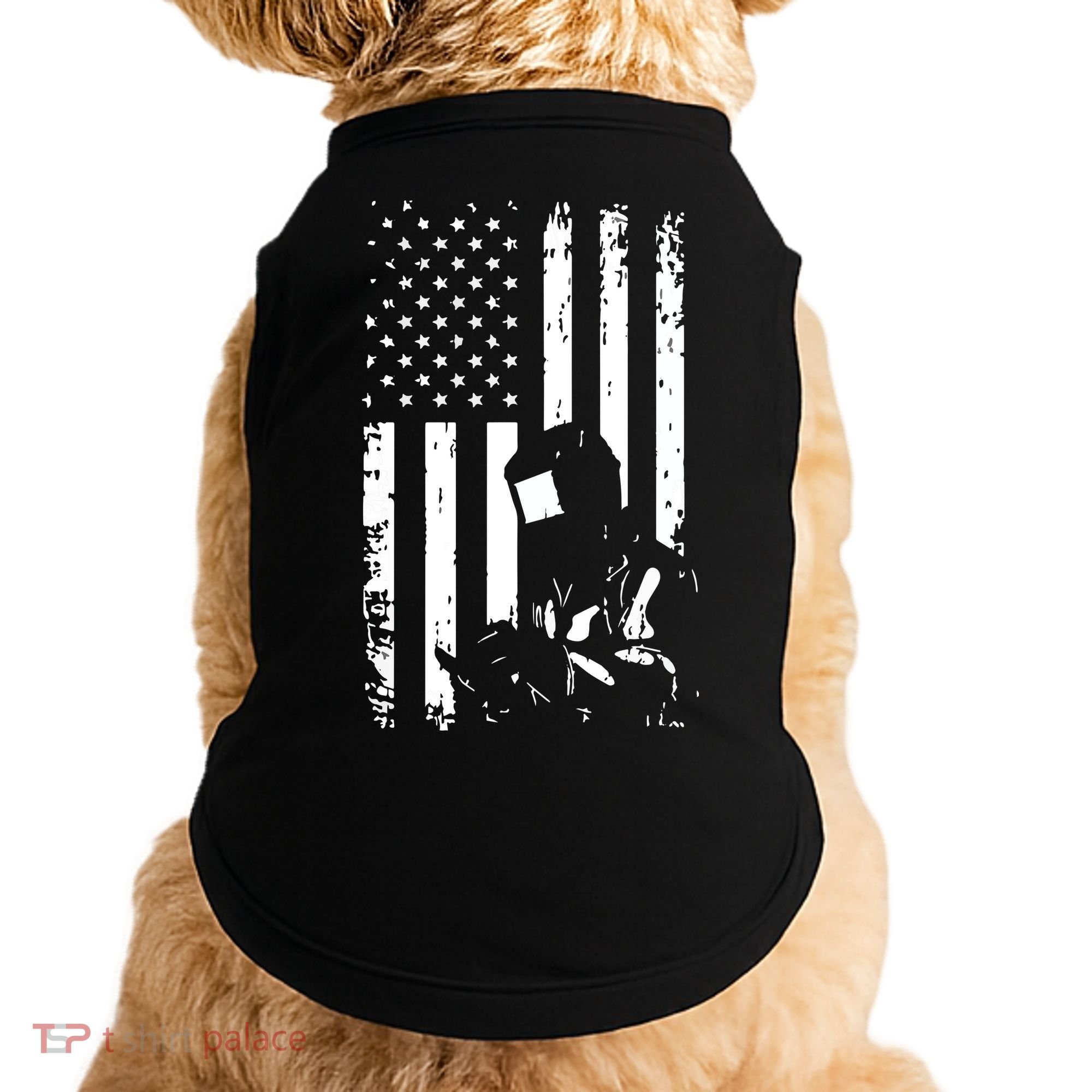 Welder American Flag Welding Gift Usa Distressed Helmet Doggie Tank