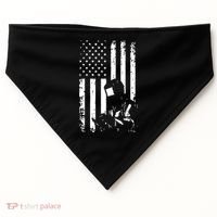 Welder American Flag Welding Gift Usa Distressed Helmet USA-Made Doggie Bandana thumb 0