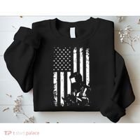 Welder American Flag Welding Gift Usa Distressed Helmet Sweatshirt thumb 2