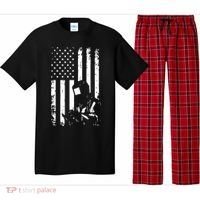 Welder American Flag Welding Gift Usa Distressed Helmet Pajama Set thumb 0